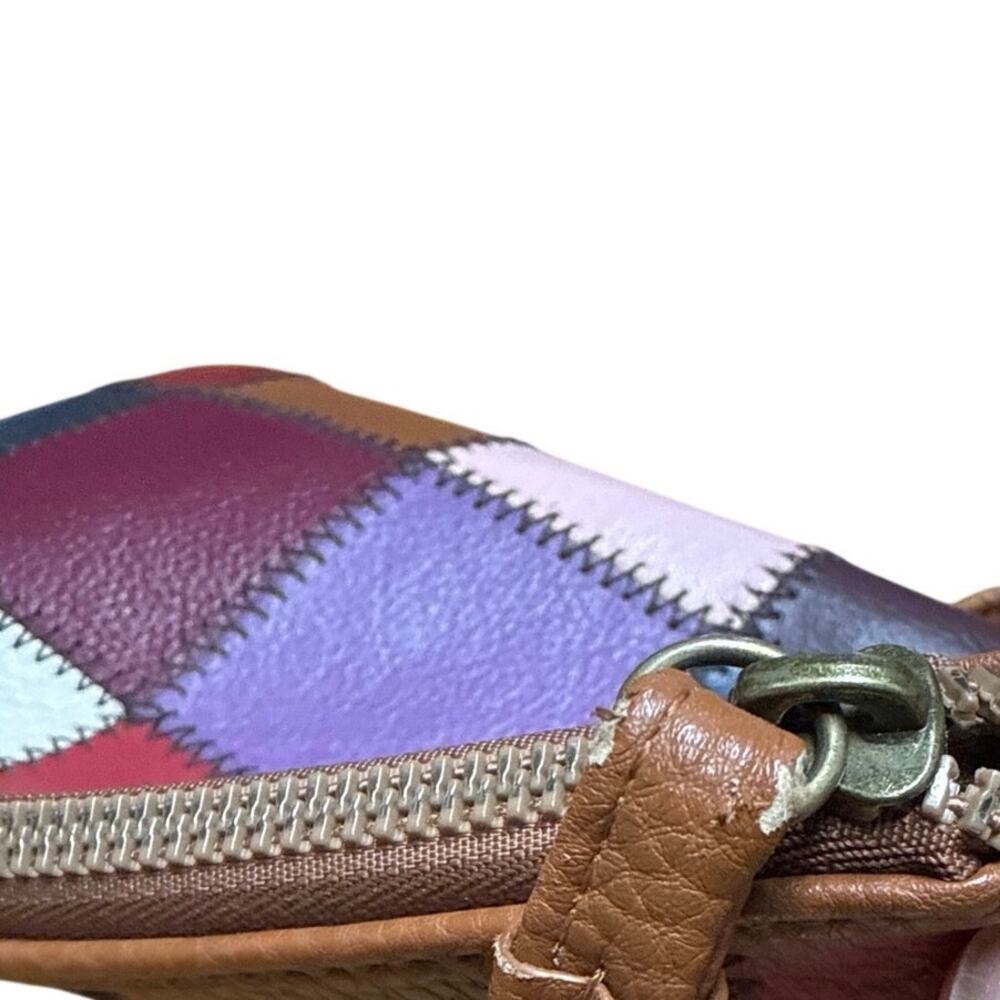 Kooba Leather Multicolor Patchwork Wristlet Clutc… - image 5